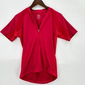 Zoot Sports Top Womens Pullover Cycling 1/4 Zip Back Pockets Pink M
